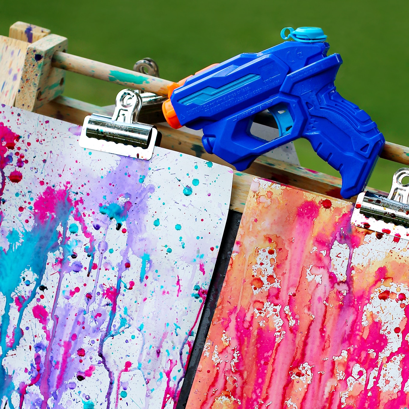 Painting With Squirt Gun Arts and Crafts